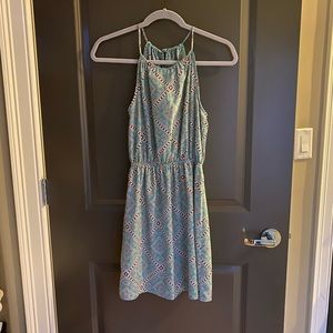 Patterned clinched waist dress size XS